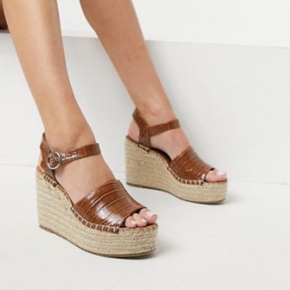 SOLD Croc Embossed Espadrilles